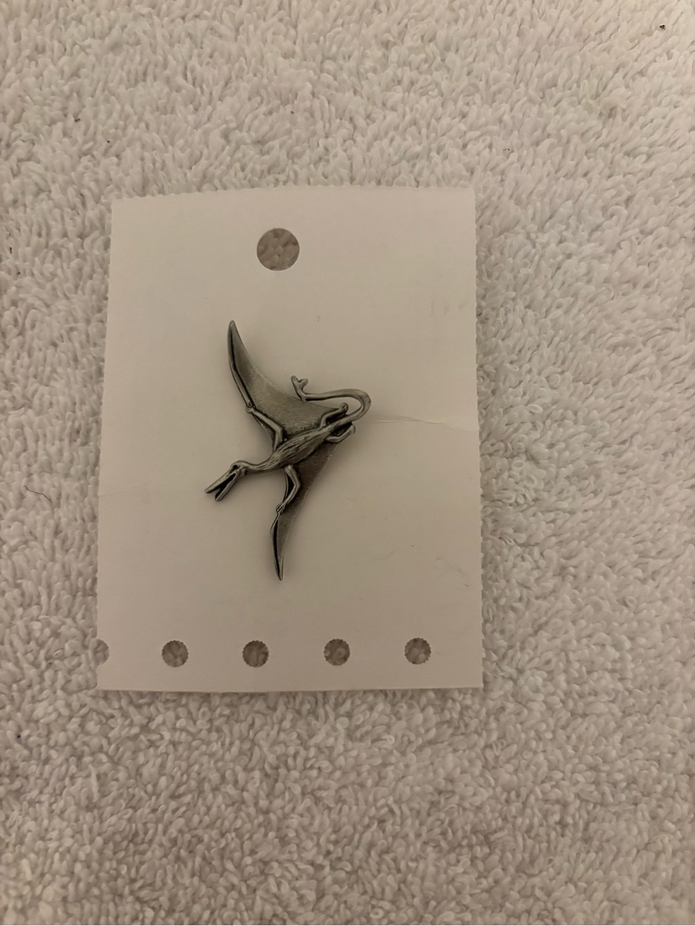 vintage pewter dragon / dinosaur pin new